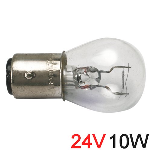Glühlampe 10W BA Y 15d runde Form 24V