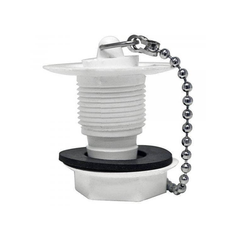 Waschbecken-Ablauf gerade weiß