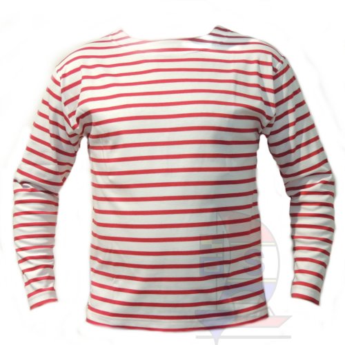 Bretonisches Fischerhemd weiß / rot