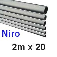 Niro-Rohr 2m x 20x1,5mm