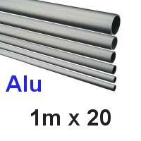 Alu-Rohr 1m x 20x2,0mm silber eloxiert