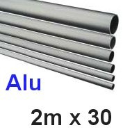 Alu-Rohr 2m x 30x1,5mm silber eloxiert