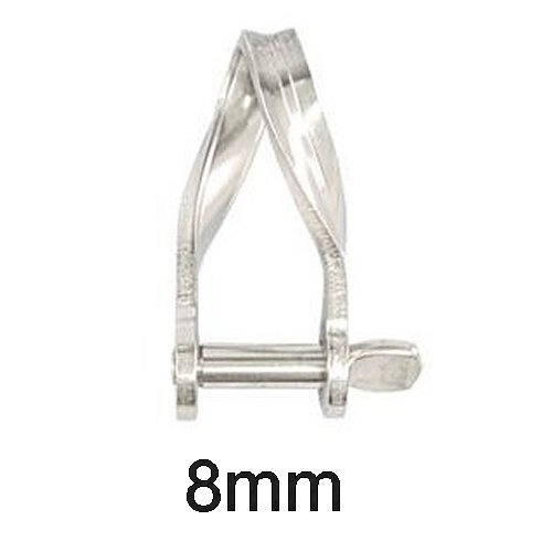 Flachschraubschäkel Edelstahl gedreht 8mm