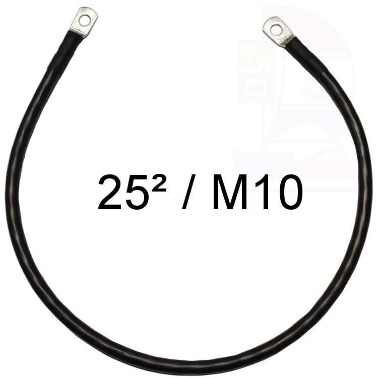 Kabelbrücke 25² Auge / Auge M 10 schwarz