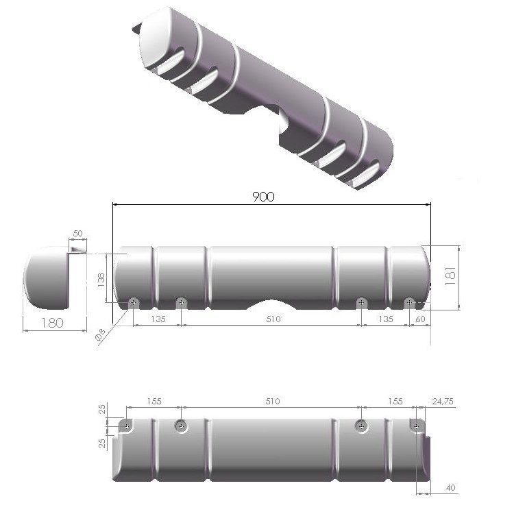 DAN Stegfender marineblau