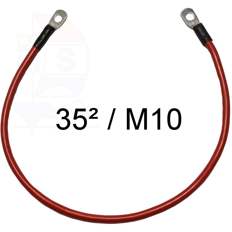 Kabelbrücke 35² Auge / Auge M 10 rot