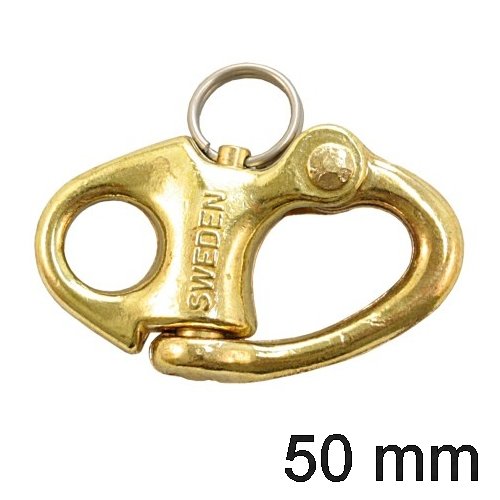 Schweden Schnappschäkel Messing 50mm