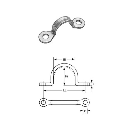 Fenderöse Edelstahl Flachmaterial 40
