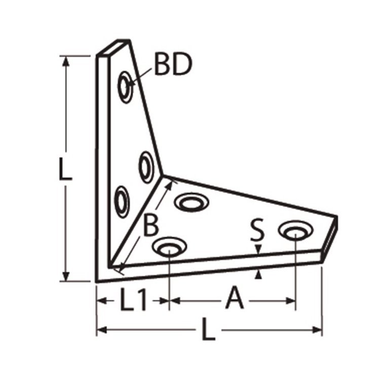 Winkel dreieckig 56 x 35