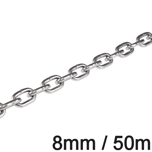 Ankerkette 50m Edelstahl kurzgliedrig 8mm