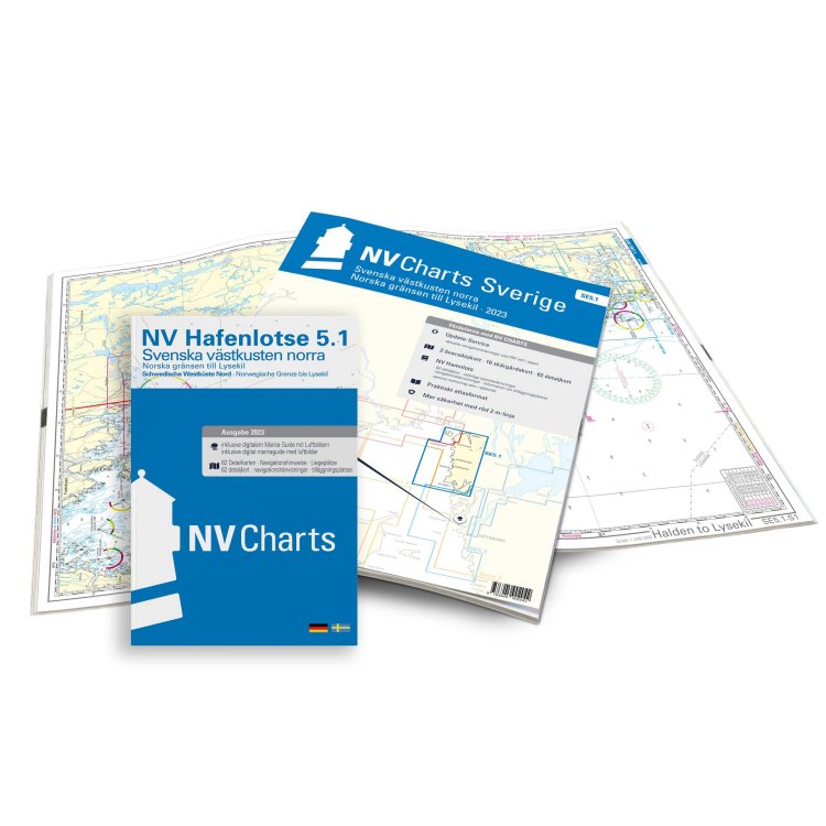 Kartenkoffer Sportbootschifffahrtskarten Kattegat Serie 1-3 & 5 Atlas