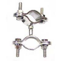 Prasolux Doppelrohrschelle Edelstahl 20/30 Fix