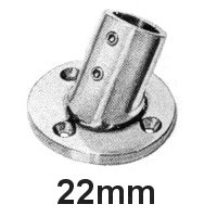 Rohrendbeschlag Edelstahl R 22 / 60