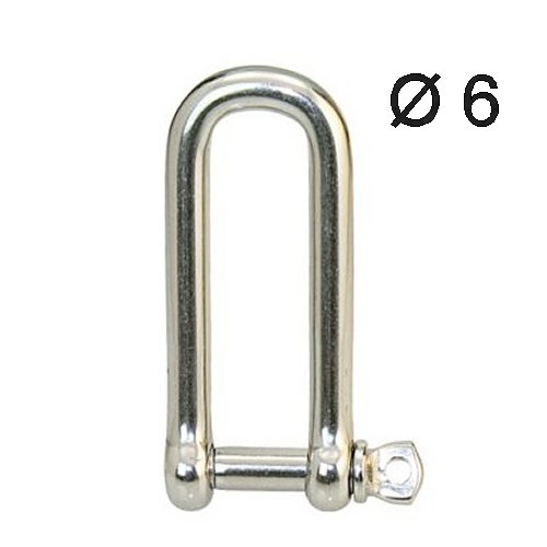Schäkel lang einfach 6mm