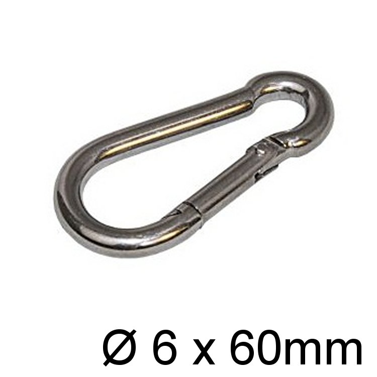 Karabinerhaken 6 x 60mm