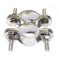 Prasolux Doppelrohrschelle Edelstahl 20/30 Parallel