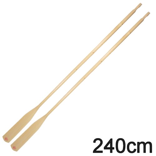 1 Paar Bootsriemen Holz 240cm