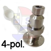 Kupplung 3A MS vernickelt 4pol.