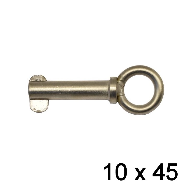 Splintbolzen Klappnase mit Ring 10 x 45