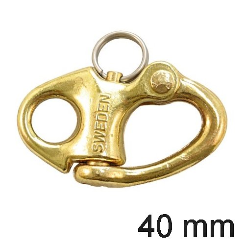Schweden Schnappschäkel Messing 40mm