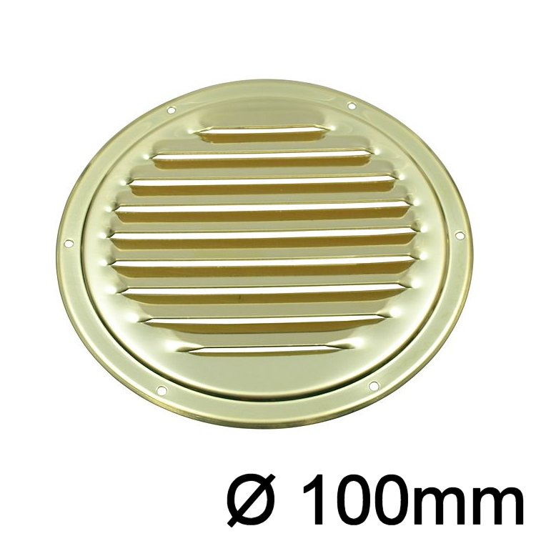Lüfterblech rund Messing 100mm