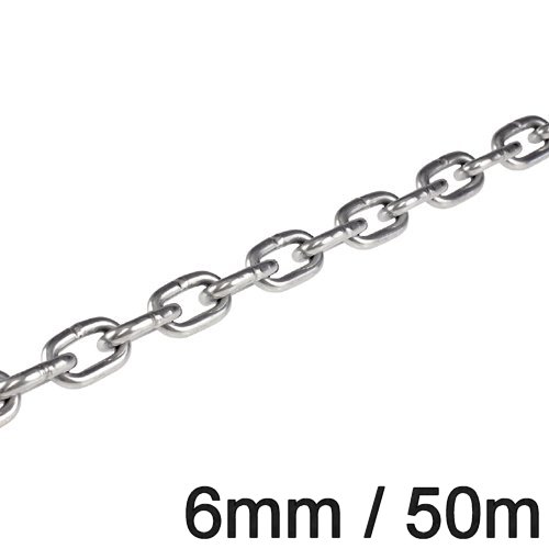 Ankerkette 50m Edelstahl kurzgliedrig 6mm