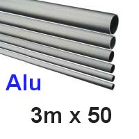 Alu-Rohr 3m x 50x2,5mm silber eloxiert
