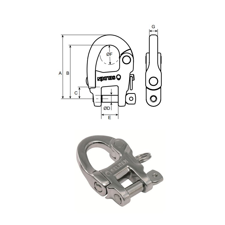 Selden Schnappschäkel 6mm 406-040-01