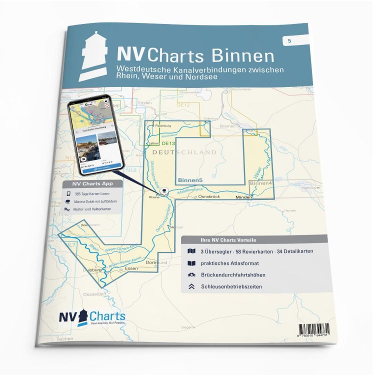 Sportbootkarten Binnen Westdeutsche Kanalverbindungen zwischen Rhein, Weser und Nordsee