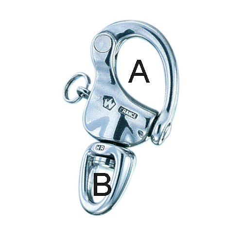 Wichard Schnappschäkel mit Wirbelauge 70mm