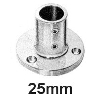 Rohrendbeschlag Edelstahl R 25 / 90