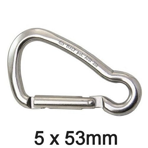 Karabinerhaken asymmetrisch 5 x 53