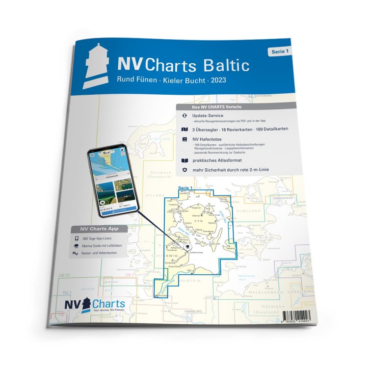 Sportschifffahrtskarten See Serie 1 Atlas (gebunden 30x42cm)