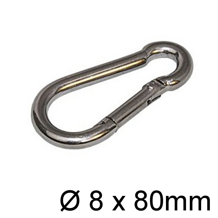 Karabinerhaken 8 x 80mm
