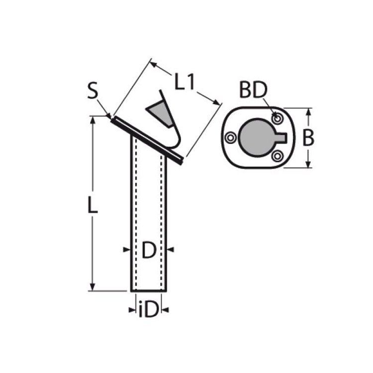 Angelrutenhalter zum Einbauen