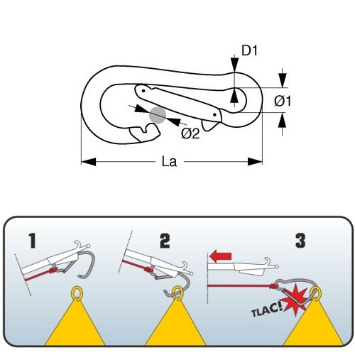 Kong Bojen-Karabinerhaken NB6615