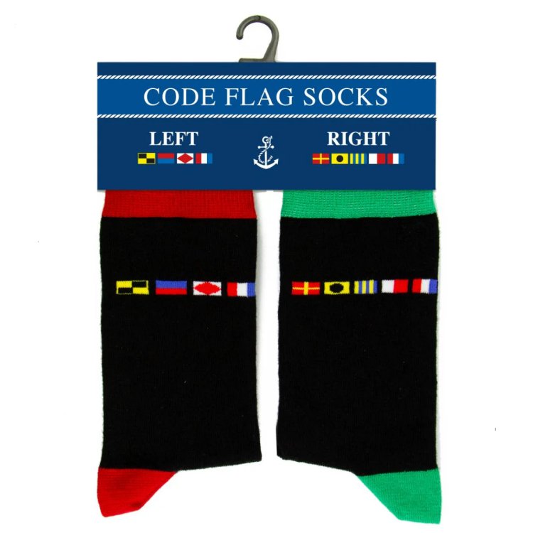 Kapitänssocken mit Signalflaggen