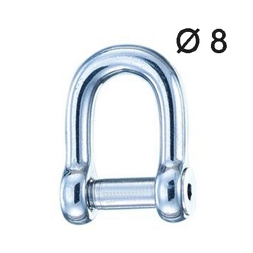 Schäkel mit Inbus gerade 8mm