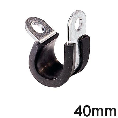 Halteklammer Edelstahl mit Gummieinlage