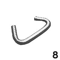 Gummiseilklemme Edelstahl 8mm