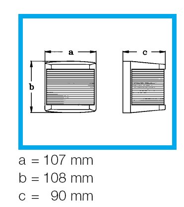Hella Marine Mod. 2984 Hecklaterne 12V / 10W schwarzes Gehäuse