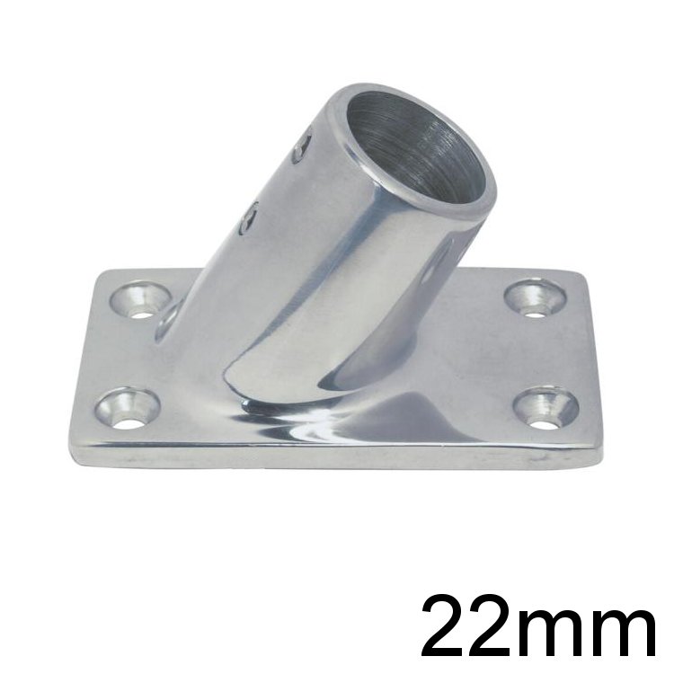 Rohrendbeschlag Edelstahl E 22 / 60