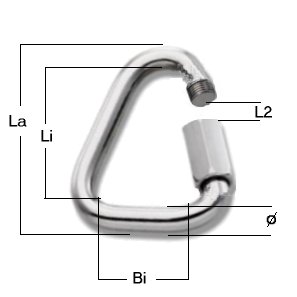 Deltahaken schraubbar 2,5mm