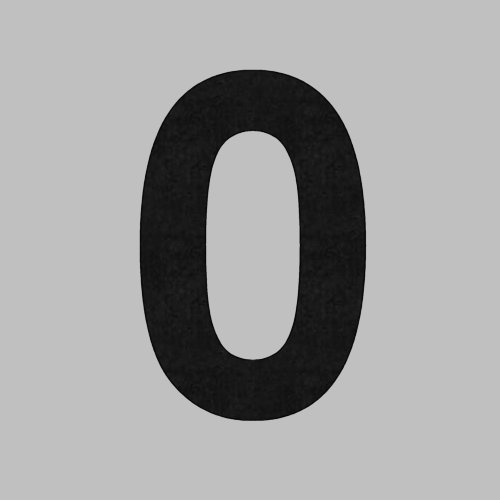 Klebeziffer 100mm schwarz 0