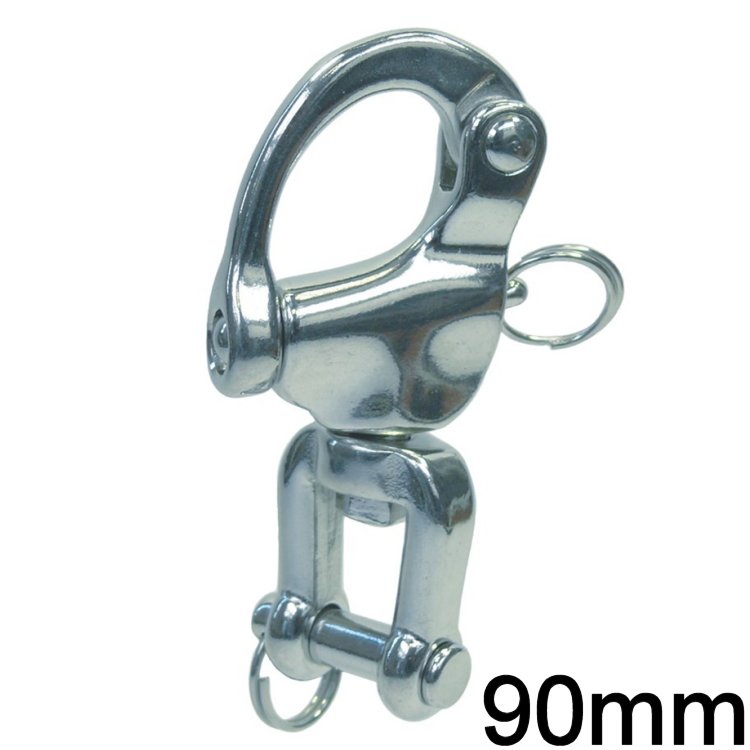 Schnappschäkel mit Wirbelschäkel 90mm