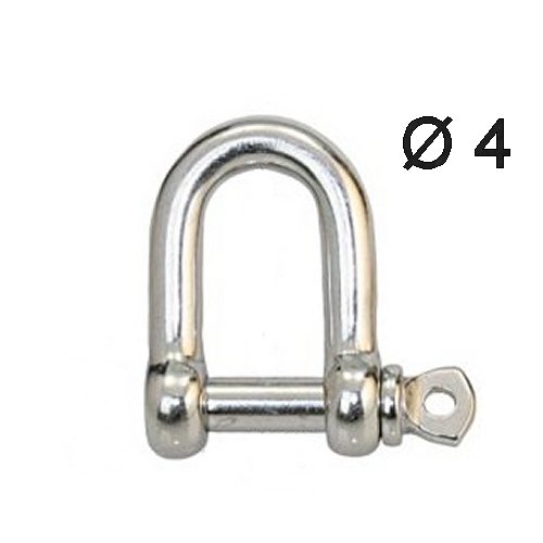 Schäkel Edelstahl gerade 4mm