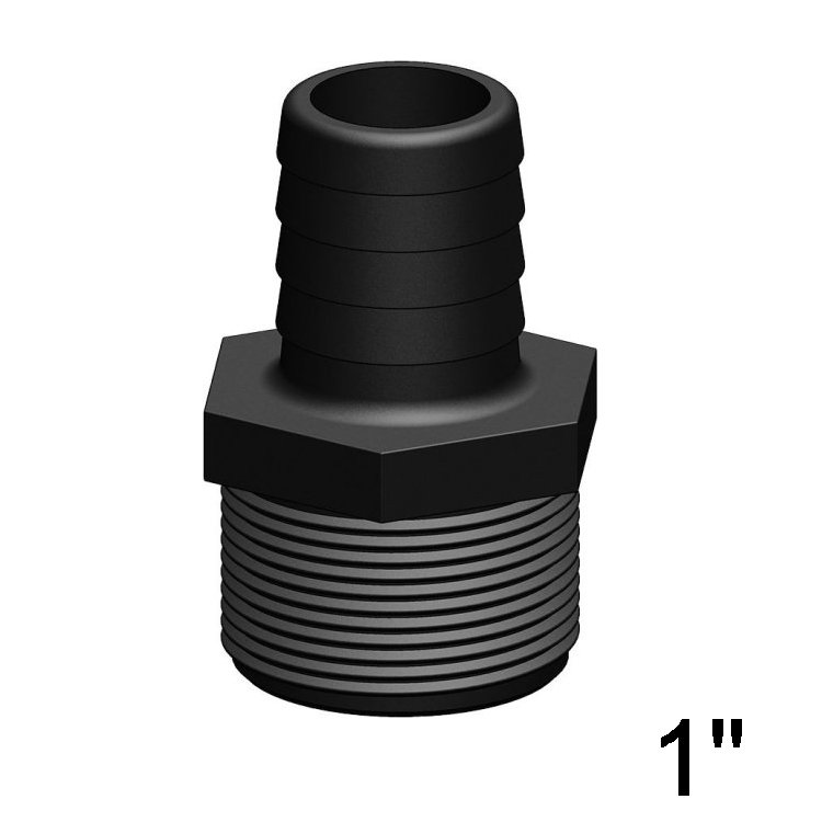 Trudesign Schlauchtülle 1 Zoll-Außengewinde auf 25mm Schlauchmaß