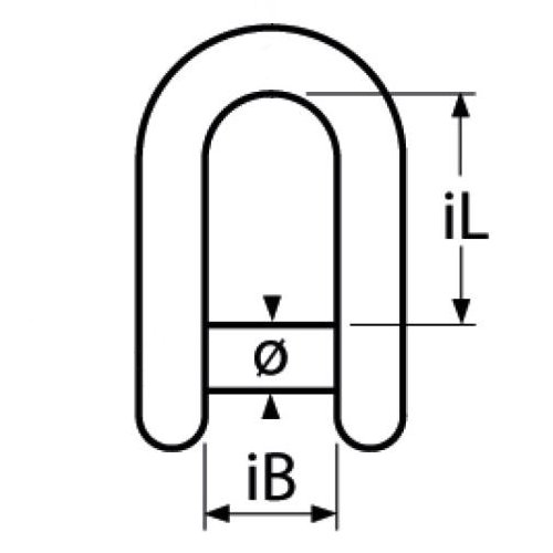 Schäkel mit Inbus gerade 6mm