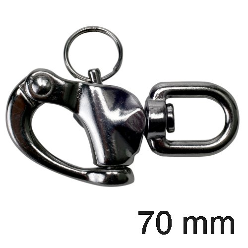 Schnappschäkel mit Wirbelauge 70mm