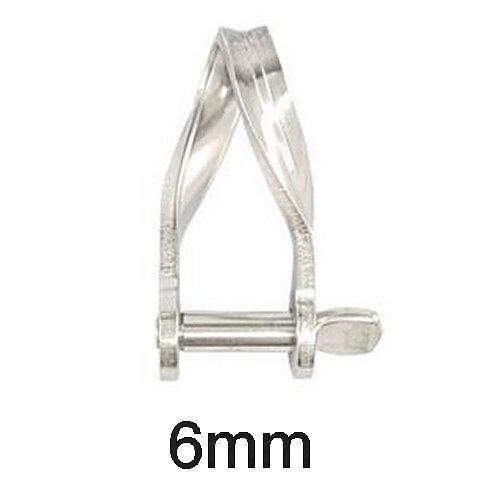 Flachschraubschäkel Edelstahl gedreht 6mm